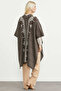 Wool Knitwear Poncho Cardigan - Milk Coffee Color - 6
