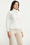 Full Fisherman Buttoned Knit Sweater - Bone Color - 3