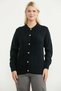 Metal Button Motif Detailed Knitwear Cardigan - Black - 2