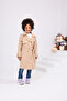 Girl's Trench Coat with Belt, Stylish Seasonal Oversized Trench Coat - 2