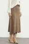 Midi Length Motif Knitwear Skirt - Milk Coffee - 3