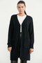 Motifli Agraf Detailed Long Knitwear Cardigan - Black