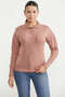 Polo Collar Buttoned Knit Sweater - Rose - 3