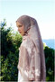 Powder Lavin Pattern Crepe Silk Shawl
