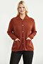 Collared Buttoned Knitwear Cardigan - Tile - 2