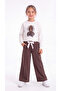Top Front Printed Full-Printed Bottom Belt Polka Dot Full-Printed Girls' Top and Bottom Tracksuit Set - 3