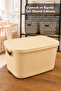 19Lt Toy Storage Box with Lid - Baby Kids Room Organizer Multi-Purpose Organizer Yellow - 2
