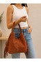 Lea 100% Genuine Nubuck Leather, Elegant and Intricate Design Suede Hand and Shoulder Bag - 4