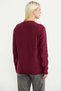 Ribbed Pocket Detailed Knitwear Cardigan - Burgundy - 5