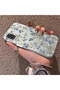 Samsung Galaxy A31 Compatible Blue Flower and Ribbon Hard Phone Case, Shock Protection - 2