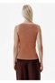 Fine Knit Brown Rip Knitwear Top - 5