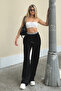 Black Rubber Waist Detailed Sweatpants - 4