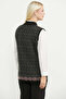 Floral Motif Wool Knitwear Vest - Black - 6