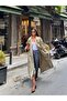 Women's Khaki Oversized Long Trench Coat with Tie Detail - 3