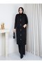 Cold Yarn Bow Pocket Detailed Jacket and Trousers Set - 4