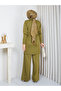 Cold Yarn Self-Star Patterned Tunic Pants Set - 4