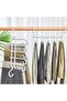 Trouser Hanger Space Saving, 2 Pack Multifunctional Pants Hanging Organizer Rack, 5 in 1 Closet Shel