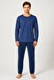 Premium Men's Comfortable Fit 100% Cotton Patterned Long Sleeve Pajama Set