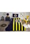 Taraftar Licensed Cotton Single Bedspread Set (160X230)-Fenerbahçe with Rods - 3