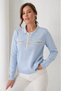 Polo Collar Buttoned Contrast Stripe and Pocket Detailed Long Sleeve Knitwear Sweater Aw26Kz00044 - 3