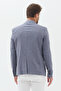 Gedson Men's Navy Blue Linen Look Slim Fit Slim-Fit Spring-Summer Sports Blazer Jacket - 8