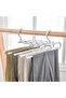 Trouser Hanger Space Saving, 2 Pack Multifunctional Pants Hanging Organizer Rack, 5 in 1 Closet Shel - 6