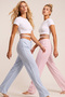 Pink Blue 2-Piece Plaid Patterned Soft Tuşe Winter Knitted Single Bottom Pajama Bottoms 8074 - 4