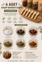 Set of 6 Wooden Mini Spice Spoons 7.5 cm – Natural Wooden Spice Measuring and Serving Spoons - 2