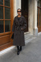 Women's Oversized Belted Long Trench Coat - Brown - 5
