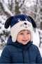 1-3 Years Old Boys' Winter Beanie with Inner Fleece and Plush Figures - 2