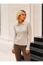 Polo Neck Buttoned Hair Knit Patterned Long Sleeve Slim Knitwear Sweater Aw26Kz00043 - 2