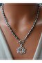 Necklace - Gray - - 5