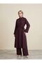 Fake Cuff Judge Collar Suit - Burgundy