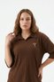 Bürümcük Fabric Brooch Detail Three Quarter Sleeve Top and Bottom Pants Set - 2