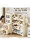 Four tier Toy Storage Rack, Children's toy Storage Rack And Bookshelf, Multi-functional Shelf With D - 5