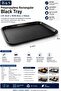 B&S Rectangular Shape Plastic Fast Food Tray | Durable Serving Tray for Restaurants, Cafes & Food Courts, Black (45.6cm x 35.6cm, 3pack) - 3