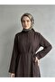 Fake Cuff Judge Collar Suit - Brown - 3