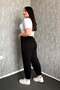 Women's Plus Size Cuffed Ankle Length Modal Pants 7551 - 4