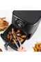 Black Heat Resistant Washable Silicone Oven and Airfryer Round Model Baking Mat 23 cm (K0) - 4