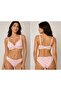 Women's Young Girls 100% Cotton Pink Floral Patterned Training Bra & Panties Set