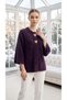 Ges Kol, Stylish Cardigan with Double Brooches (Pancho) and Hidden Buttons