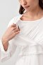 Long Sleeve Lace Lycra Viscose Maternity Dressing Gown Pajama Set - 8