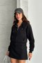Metal Zipper Hooded Crop Sweatshirt with Hidden Pocket Cardigan - 7