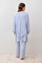 Long Sleeve Lace Lycra Viscose Maternity Dressing Gown Pajama Set - 5