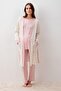 Long Sleeve Patterned Lycra Viscose Maternity Dressing Gown Pajama Set - 2