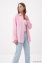 Pink Pocket Oversize Long Basic Shirt Tcr 6256A - 2