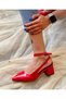 Dubai Red Patent Leather 5 cm Heel Sandals - 5