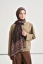 Seraye Pattern Norena Wool Shawl Brown - 2