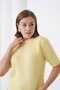 Crew Neck Glitter Hair Knit Patterned Short Sleeve Slim Fit Knitwear Blouse Aw26Bz0007 - 2