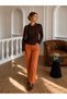 Polo Collar Buttoned Openwork Knit Patterned Long Sleeve Slim Knitwear Sweater Aw26Kz00045 - 2